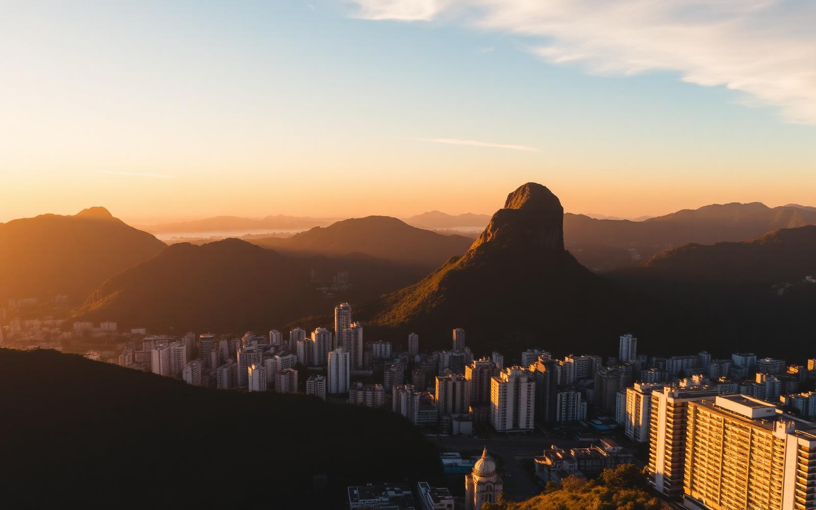 Vista do Rio de Janeiro ao entardecer